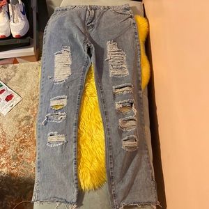 Light blue size XXL ripped jeans. Excellent condition. Ankle slit